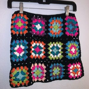 Neon textile Crochet Skirt / Bikini Cover